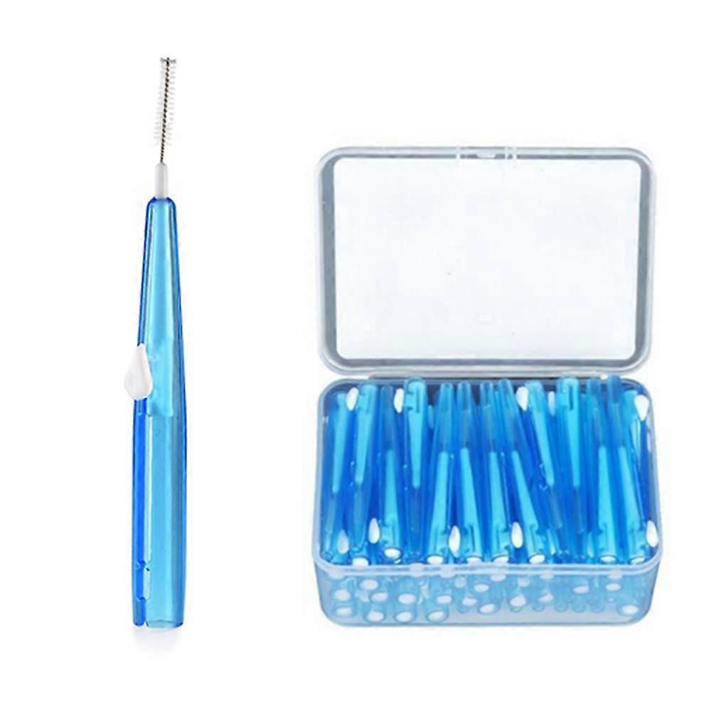 60Pcs 0.7mm Interdental Brushes with PushPull Design for Braces and Orthodontic Wire Cleaning