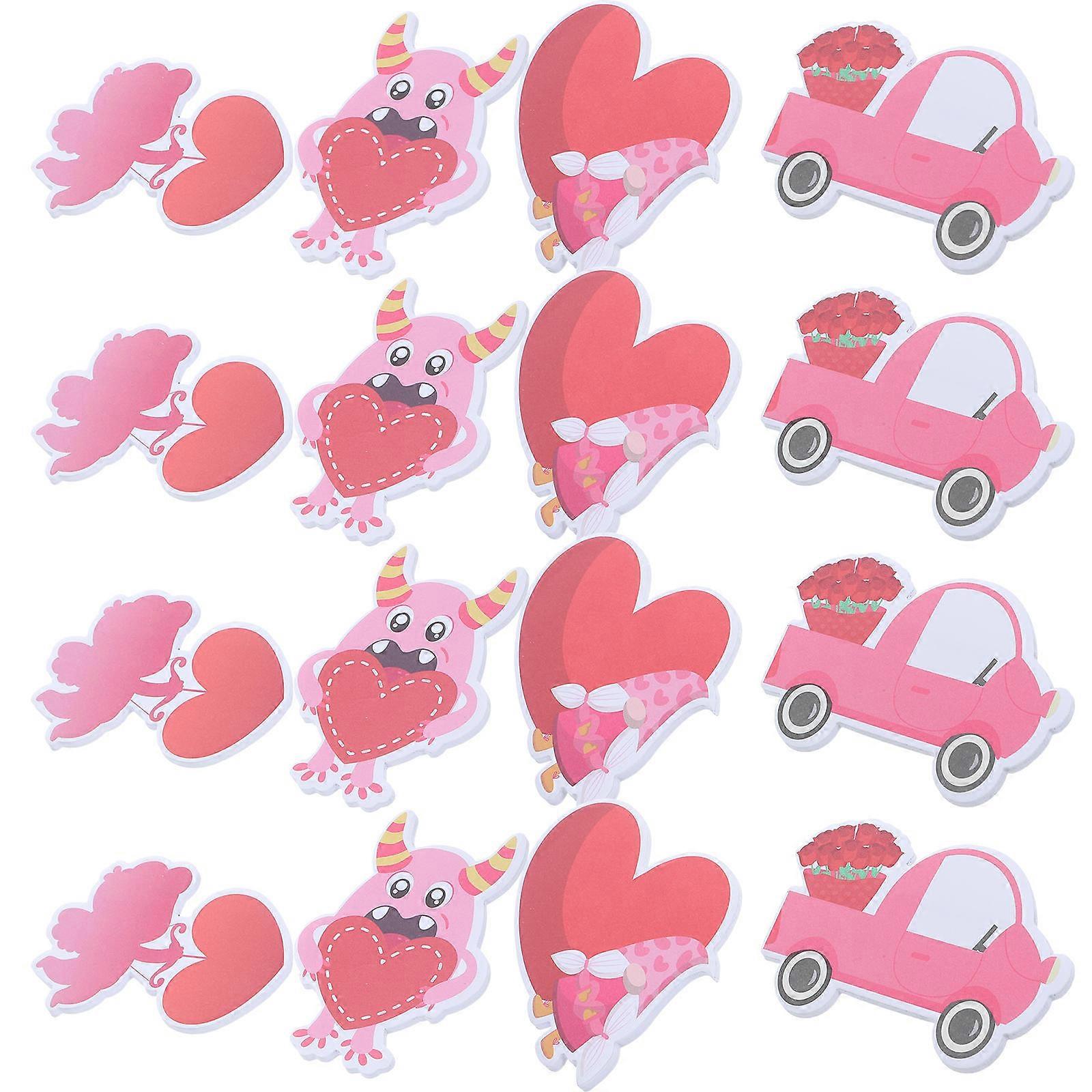 Daily Use Valentines Day Memo Stickers for Note Taking 16Pcs Tearable