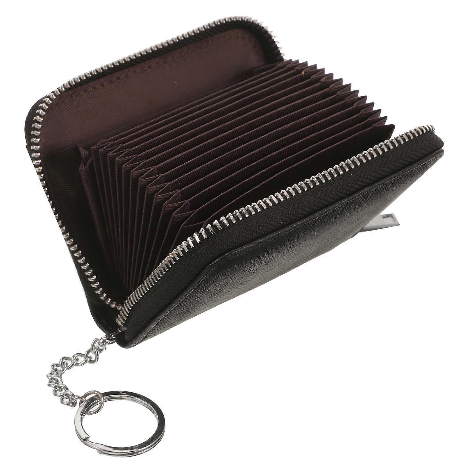 Multi Card Holder Wallet for Storage Card Organizer Case with Zipper