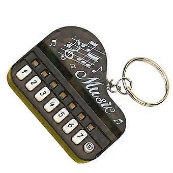 Mini Piano Keychain with Clear Sound, Portable Electronic Keyboard Gift for Music Lovers  Color A