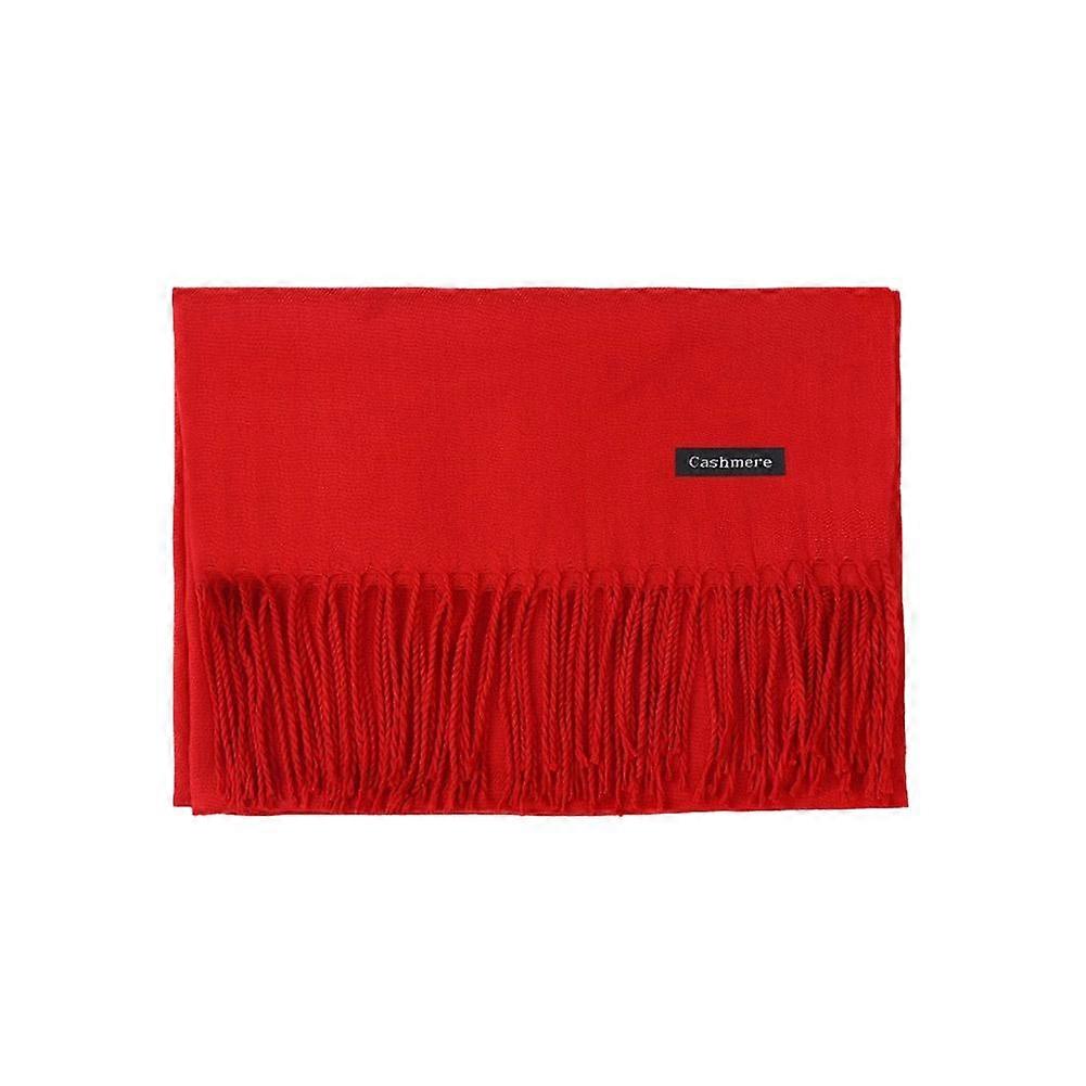 Bufanda de mujer para el hombro, cálida, con borlas, suave, cómoda, larga, rectangular, a la moda