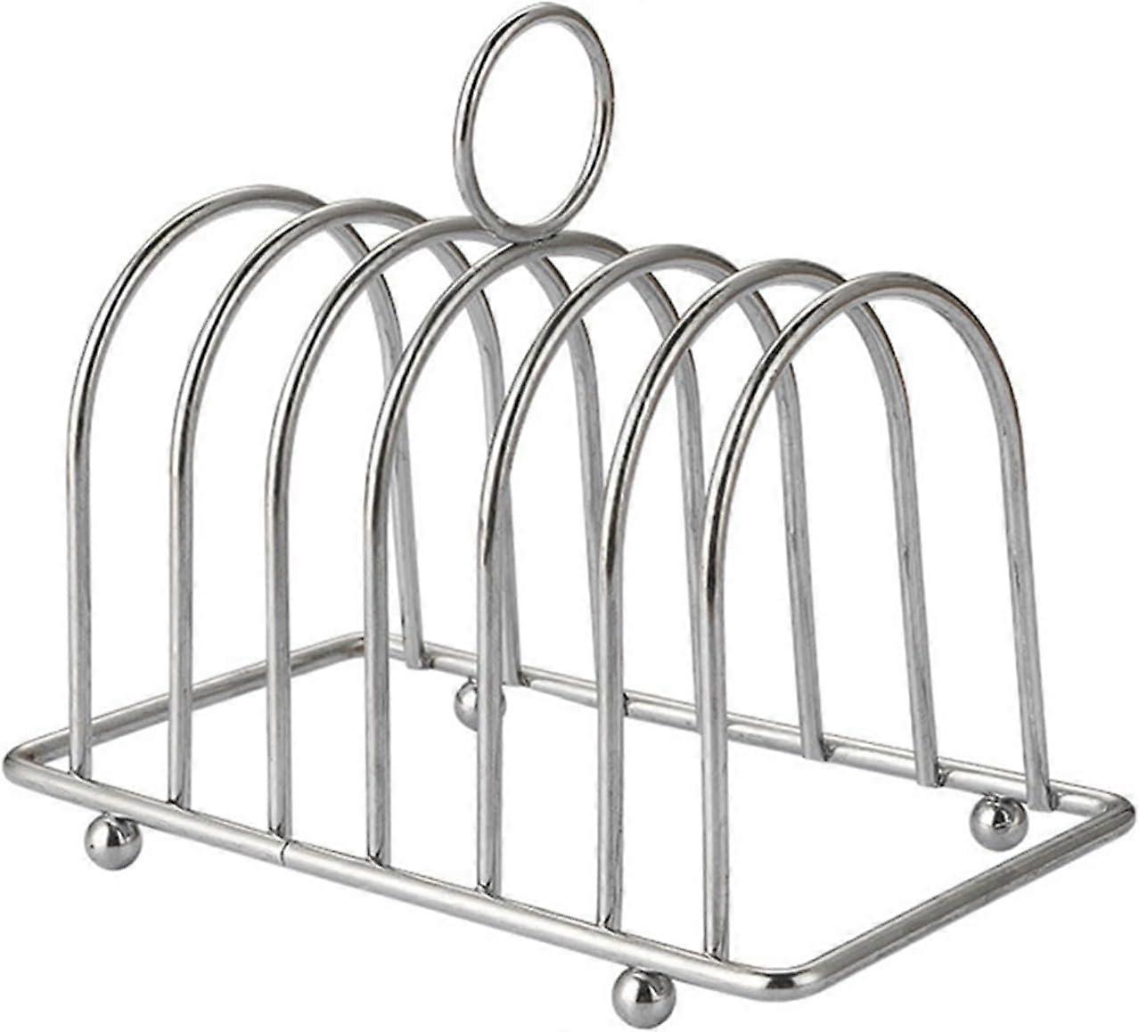 6-slice stainless steel toast rack