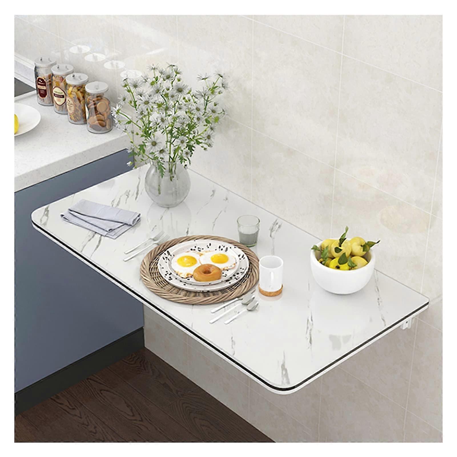 Wall Mounted Folding Table Solid Wood Space Saving Fold Down Desk for Dining Study Kitchen
