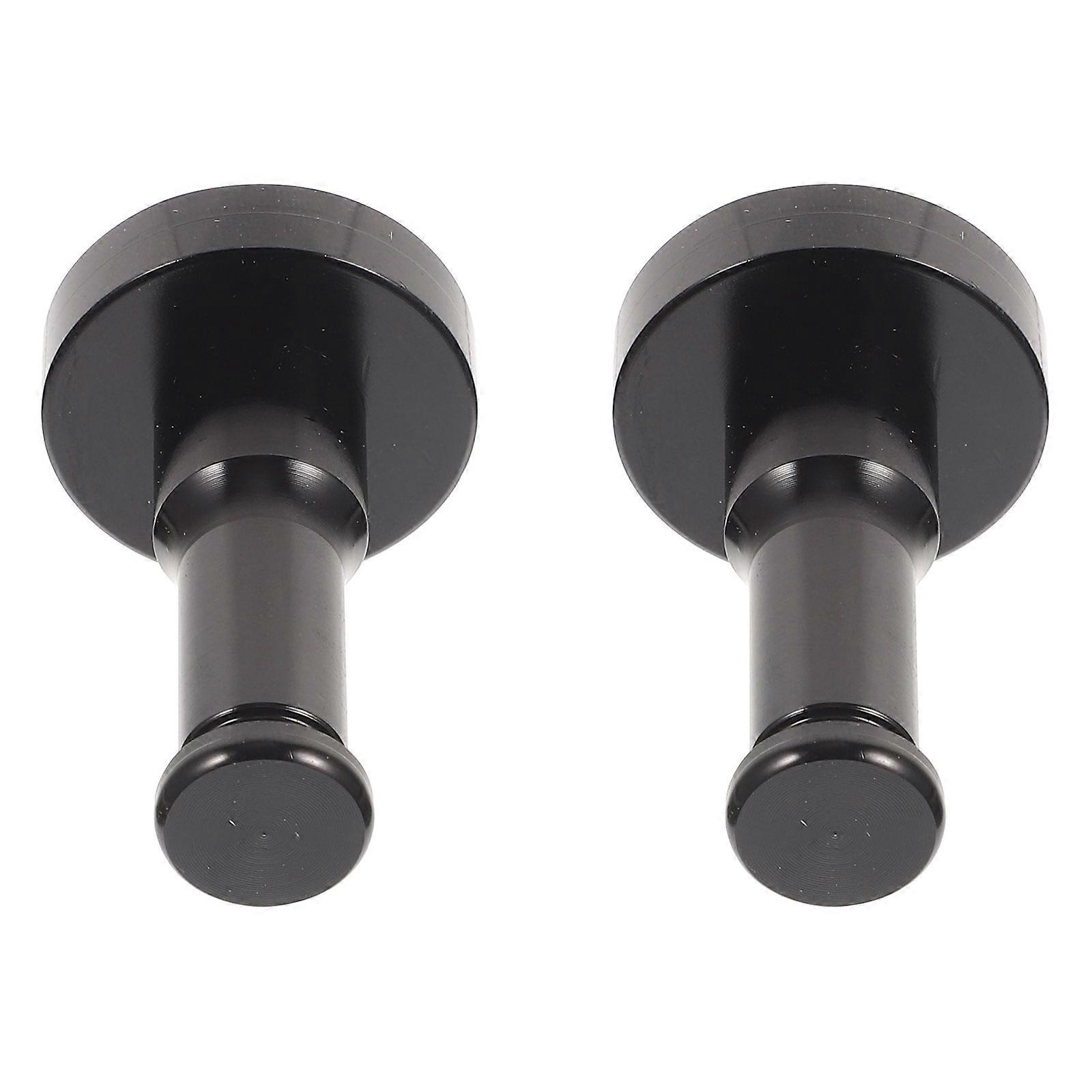 Bathroom Wall Hooks Black Round Clothes Hook for Home Use 2Sets Sturdy
