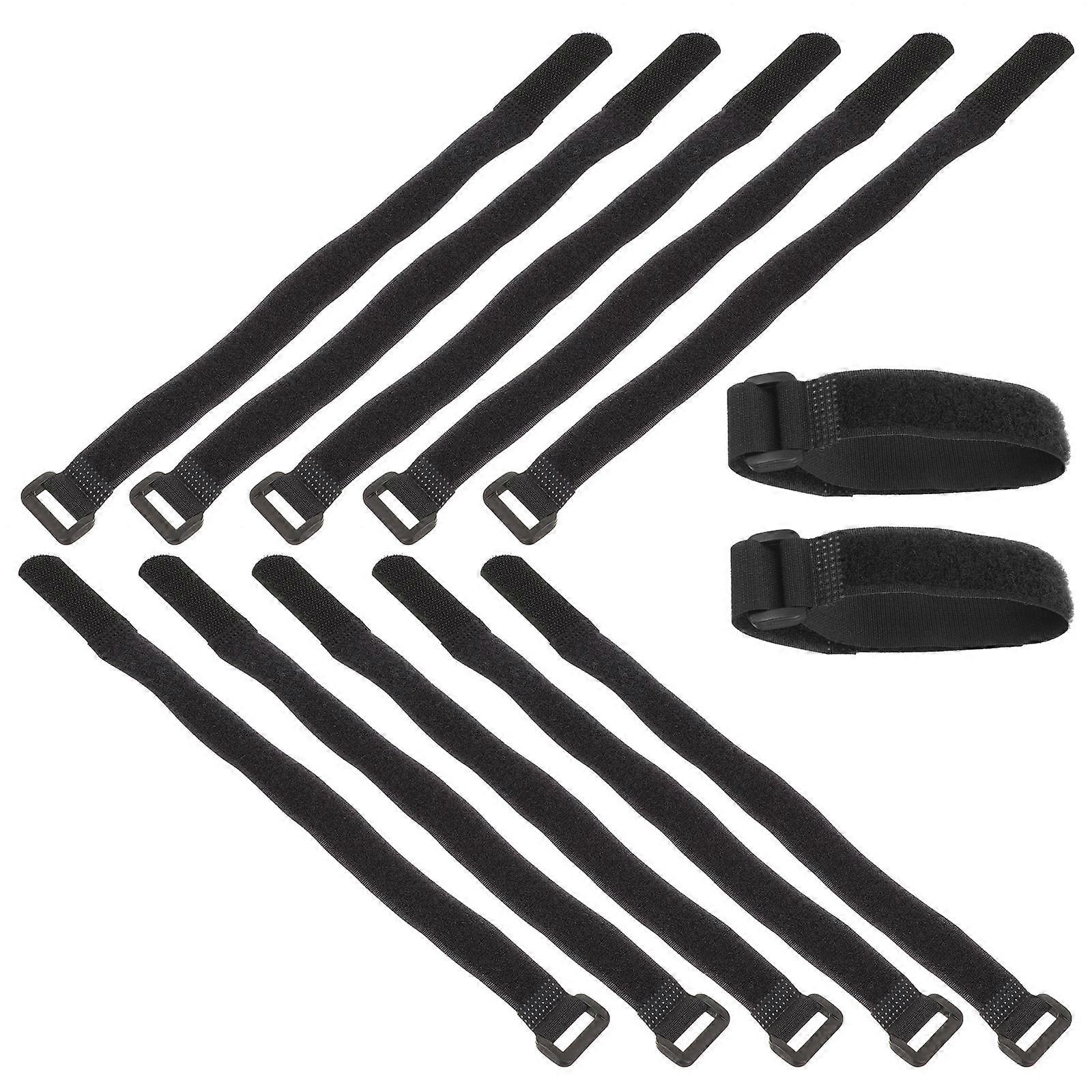 Black Nylon Cable Straps Binding Straps for Home Use 12Pcs Set