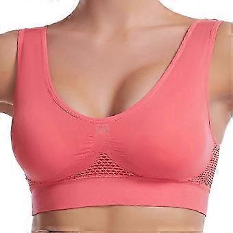 Comfortable Women's Breathable Sports Bra - No Underwire, Slight Lift Up, Removable Pads for Airy Feel