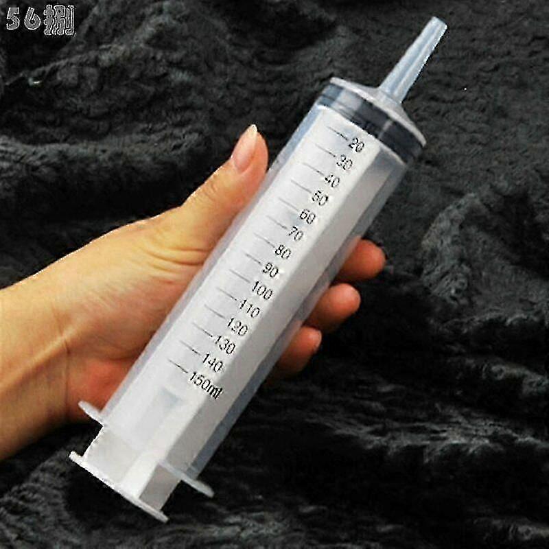 100-200ml Reusable Big Large Plastic Hydroponics Nutrient Measuring Syringe