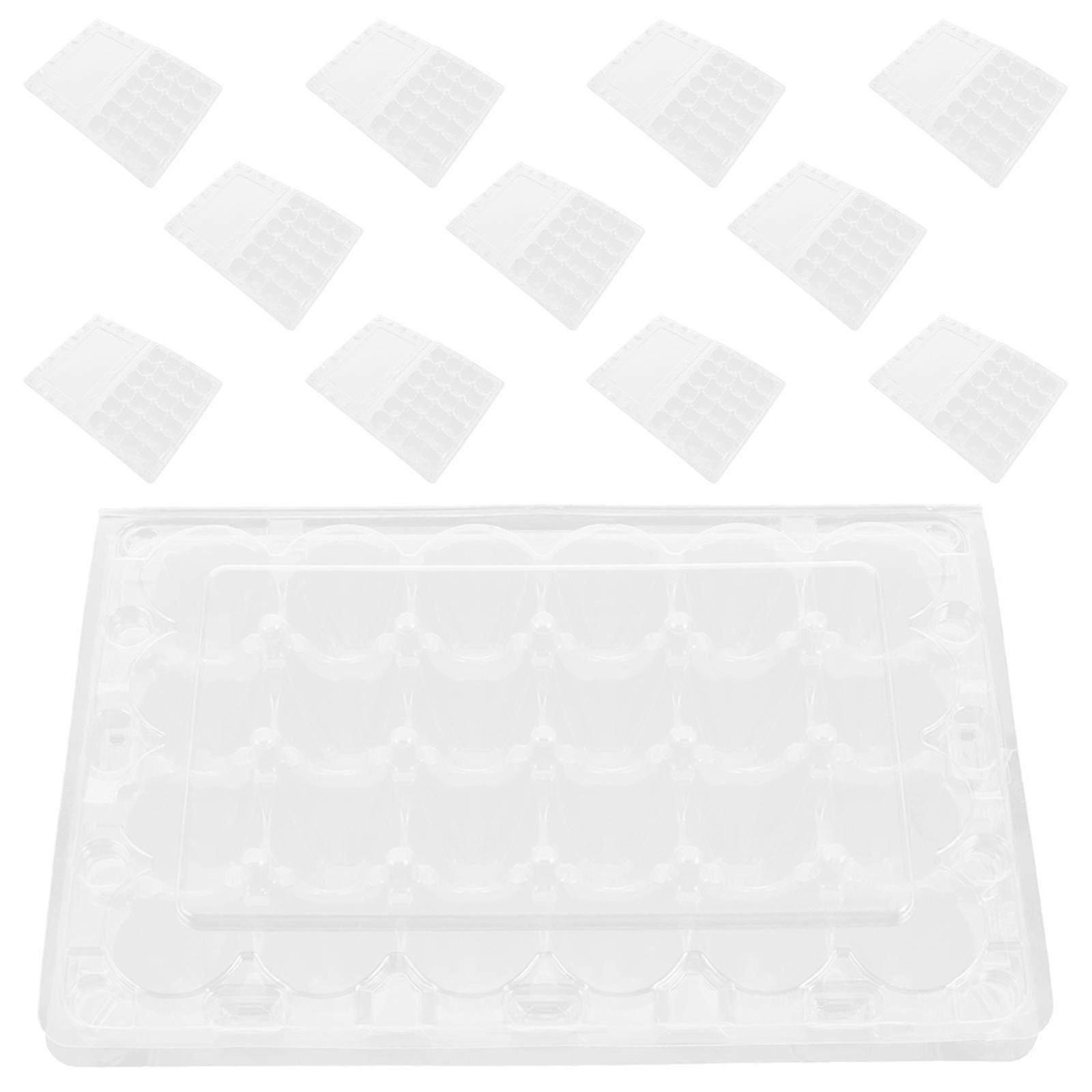 Quail Egg Storage Container Clear Empty Egg Cartons Space Saving Portable 12Pcs