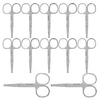 Lot de 12 petits ciseaux de précision pour usage en laboratoire, en acier inoxydable. Outils de toilettage.