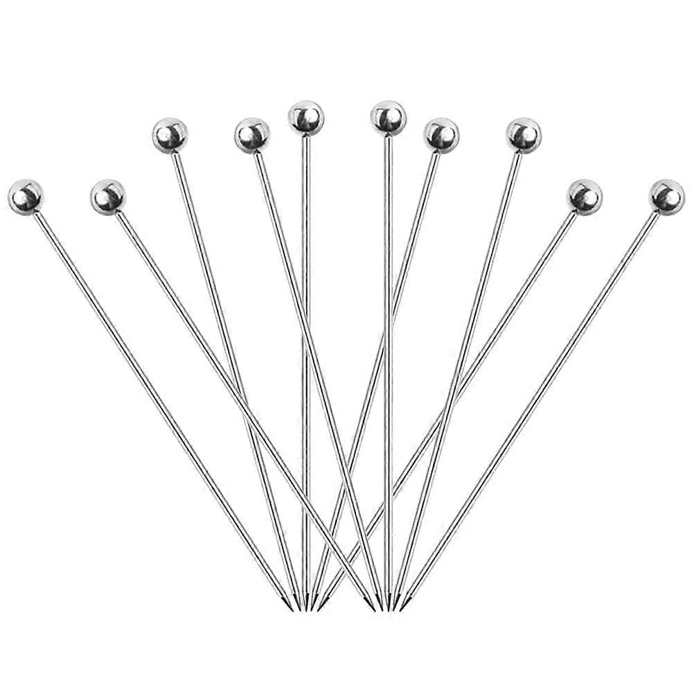 Multi-Function Fruit Picks Wear-Resistant Cocktail Picks Silver 20Pcs
