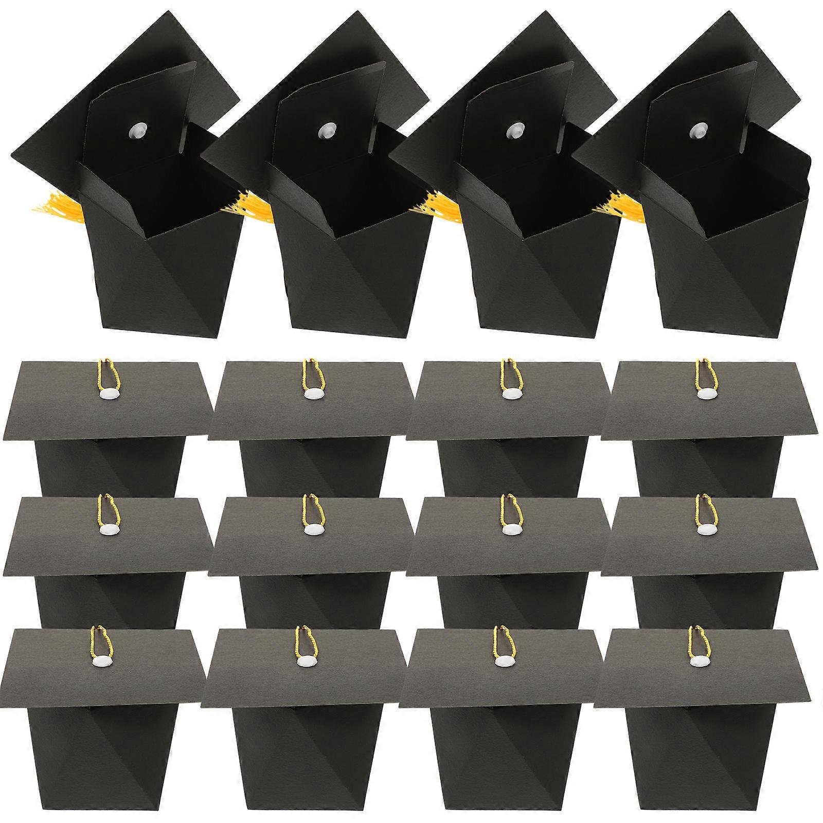 Graduation Candy Box Doctoral Cap for Storage 50Pcs
