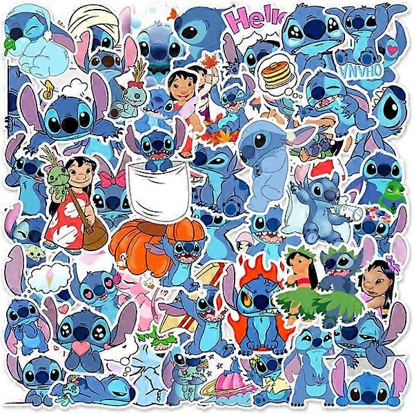 100 pcs Stitch stickers, Lilo & Stitch stickers for water bottles, laptops, computers, phone cases, gift for kids and teens
