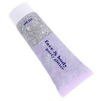 Makeup Glitter Gel for Women 50ml Silver Body Glitter Liquid Cosmetic