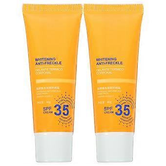 Moisturizing Sun Cream Refreshing Sunscreen for Travel Use 2Pcs