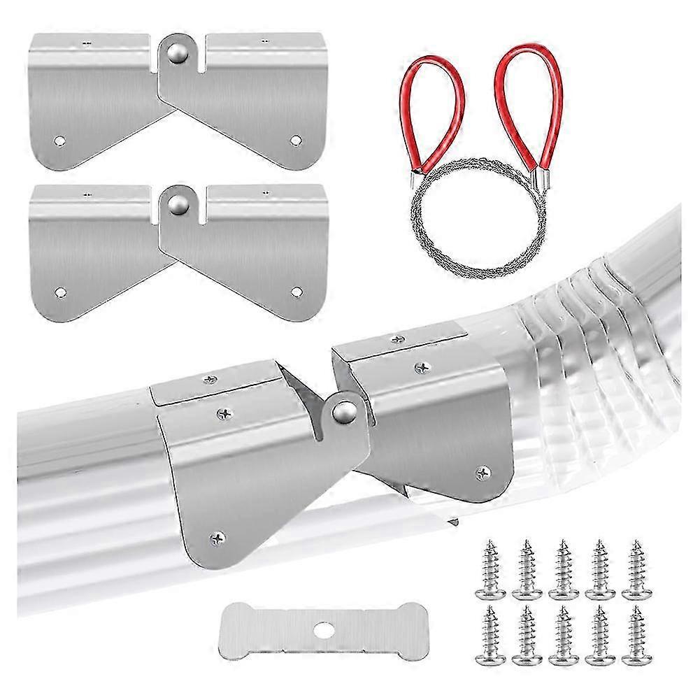 Gutter Downspout Hinges,1 Pair/2 Pcs Gutter Extension Hinge,Down Spout Drain Extension Hinge,compatible with Square Rectangle Gutter