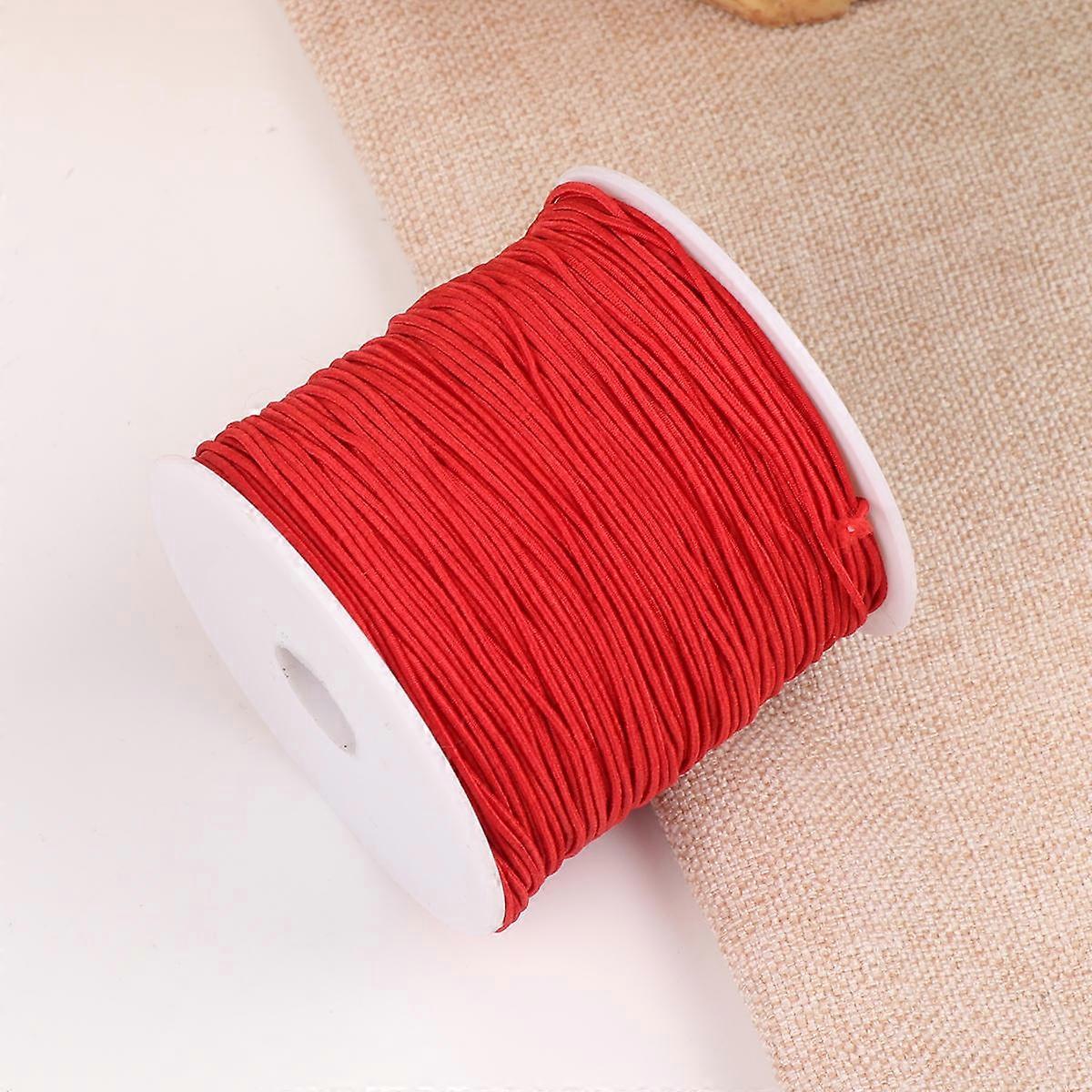 Jewelry Elastic String Red Elastic String for Craft Making 100M Roll