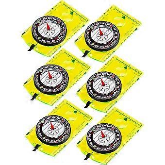6 Peças Bússola de Caminhada Mochila Bússola de Navegação Bússola de Caminhada Orientação Bússola de Caminhada Mapa Bússola de Leitura para Escoteiros Crianças Acampamento ao Ar Livre