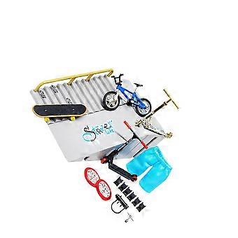 Finger Skateboard Ramp Parts Kit Training Props compatible withPracticing Hand-eye Coordination Etc. Skates