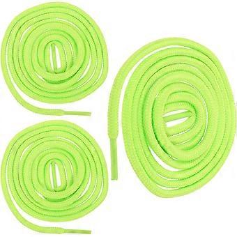 3 paires de lacets ronds colorés de 120 cm pour baskets de sport, patins à glace en polyester