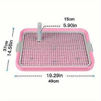Dog Potty Toilet With Pee Post, Detachable And Washable Dog Pee Pad Holder With Non-slip Bottom, Reusable Dog Potty Trainer For Indoor Dogs.