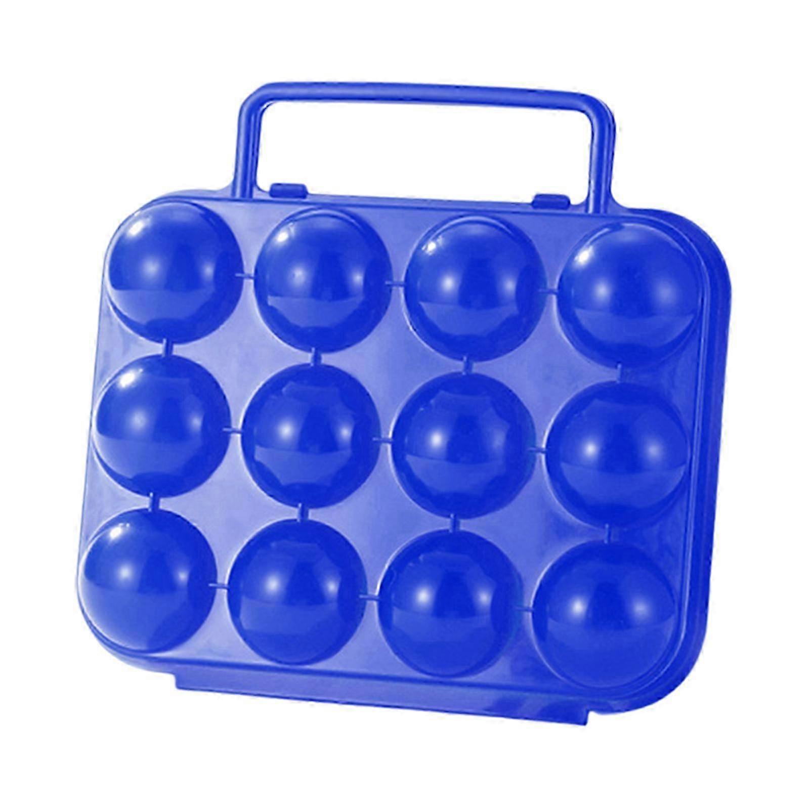 Portable ABS Egg Holder, Protective Storage Box with Independent Grid, Sealed Buckle, Easy Carry Handle for Indoor, Outdoor Camping and Picnic