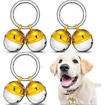 4 Pack Extra Loud Cat & Dog Bells, Premium Brass Dog Collar Bell Pet Tracker, Protect Wildlife, for Cats, Dogs, Various Pets & Deaf or Elderly Pets