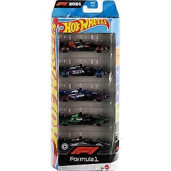 Formula 1 Toy Car Set of 5, 5-piece 1:64 Scale Die-cast Vehicles, Featuring F1 Racing Team Decoration, Collectible Racing Cars