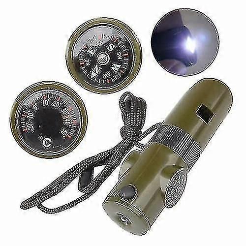 Seven-in-one Multi-function Survival Whistle Compass