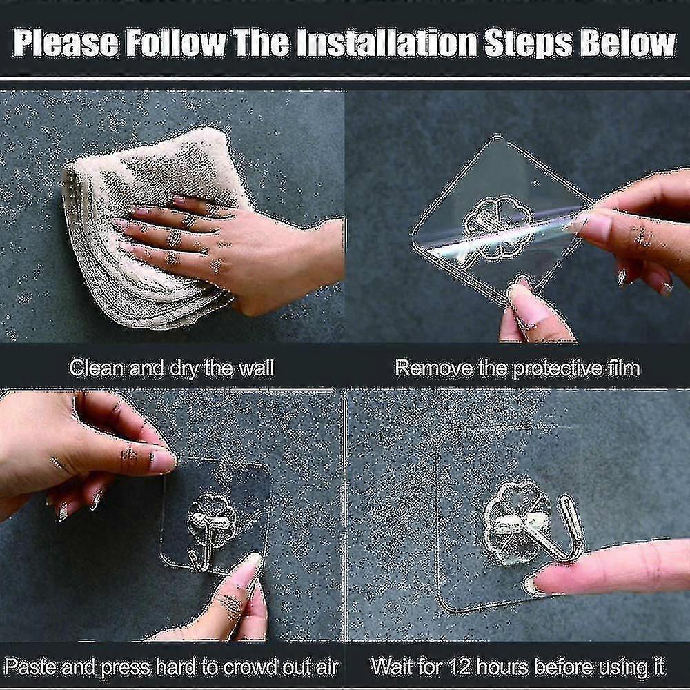 Adhesive Heavy Duty Sticky Hooks (20pcs)