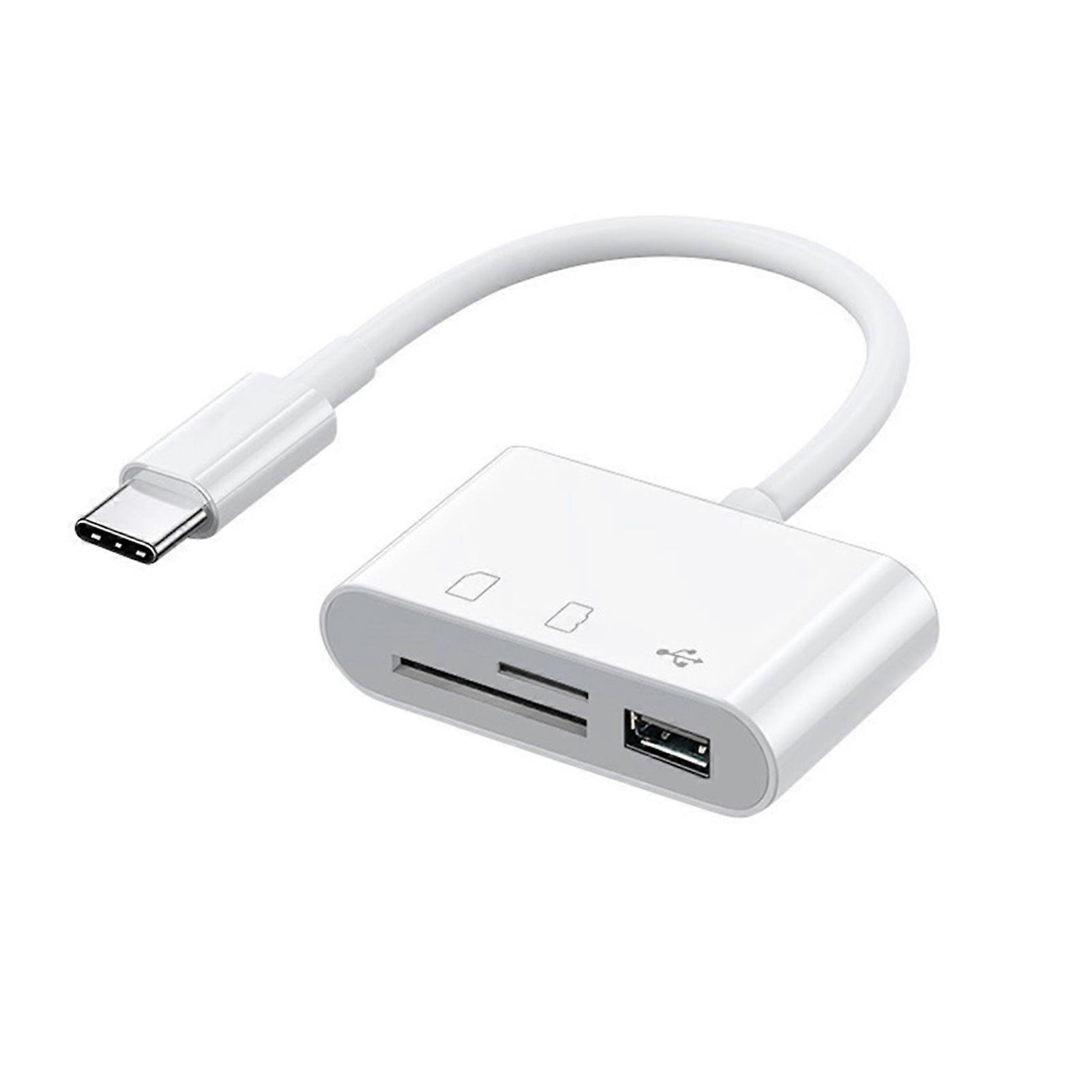 Card Reader Plug-And-Play High-Speed Transmission No Driver Required Compact Size Wide Compatibility Data Transfer Type-C Memory Card Reader Office Su