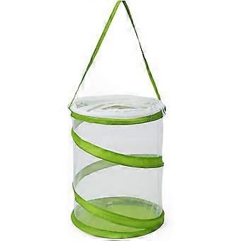 Pop-up insekt- og sommerfuglehabitat bur terrarium klart mesh-kabinet, gennemsigtig lettere 9" x 11" høj