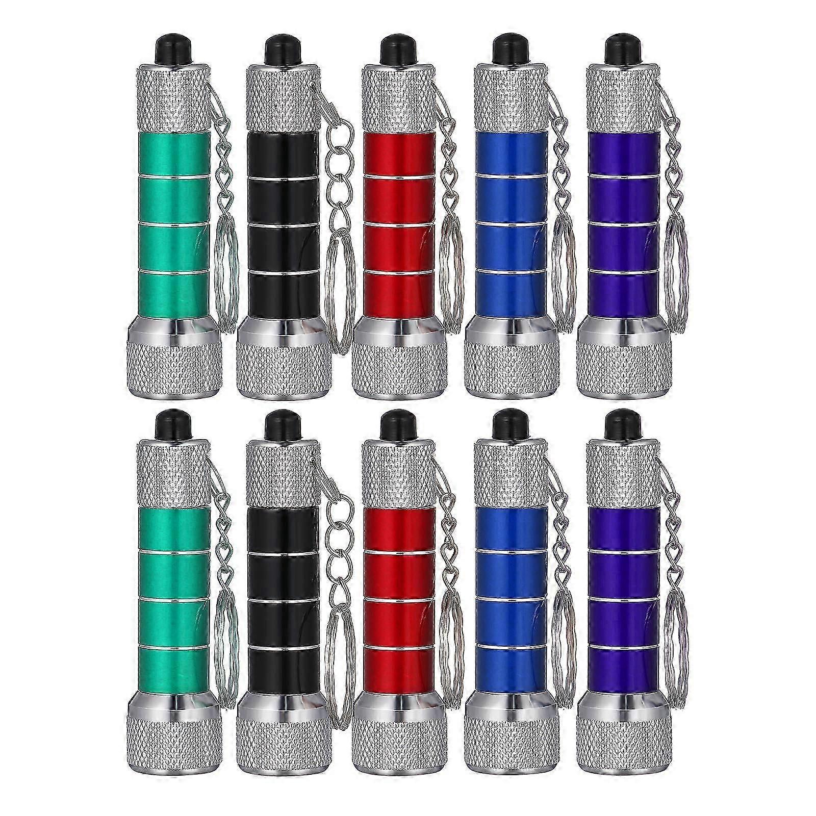 Strong Light Flashlight Creative Mini Torch Keychain 10Pcs for Kids