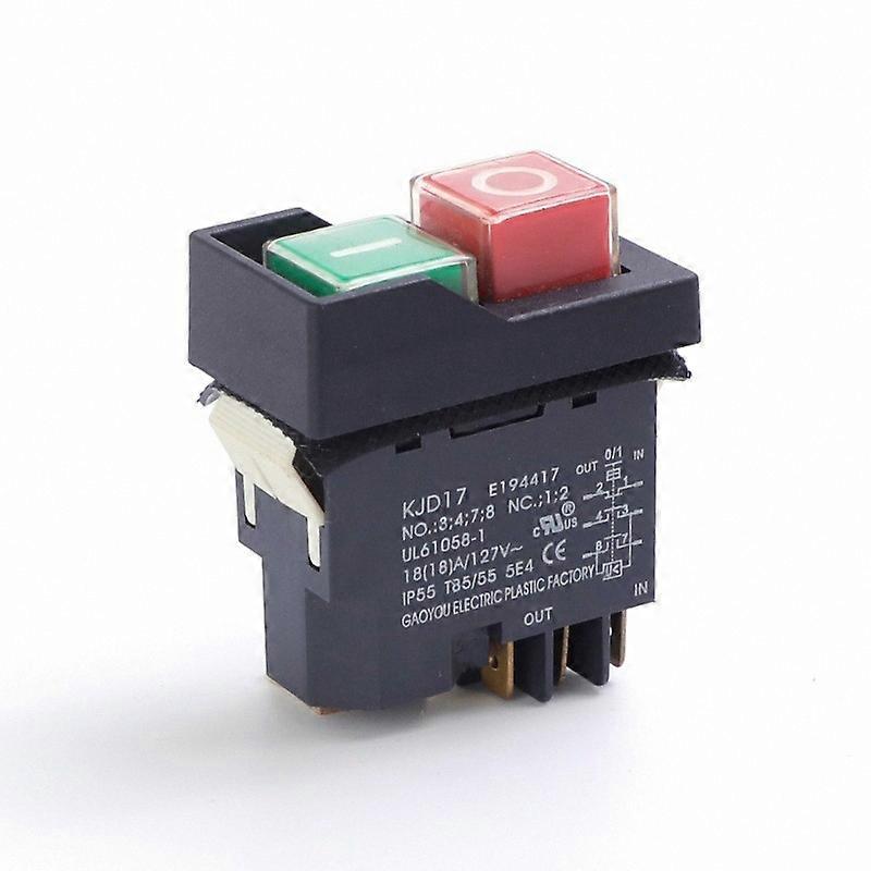 5-Pin 220V Electromagnetic Push Button Switch for Garden Equipment