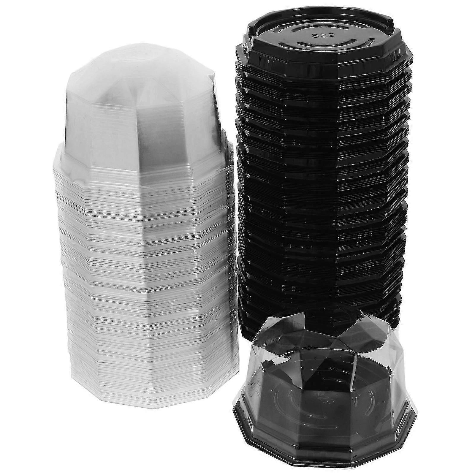 Transparent Polygonal for Storage 100Pcs Holders