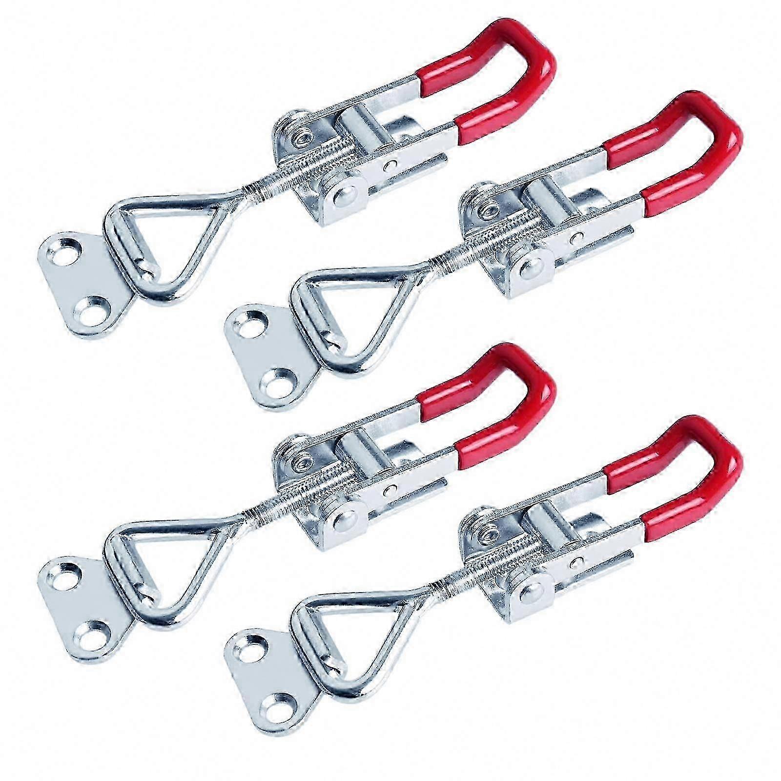 Toggle Clamp Latch, 4 Pcs Adjustable Metal Toggle Catch for Doors, Cabinets, Trunks, Tool Boxes