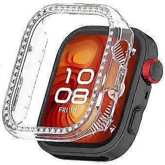 Für Huawei Watch Fit 4 Clear Watch Case Strass Dekoratives hohles Design PC-Uhrenabdeckung