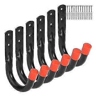 6er-Pack Heavy Duty Garage Storage J Utility Haken, Utility Hooks Fahrrad Wandhalterung Rack für Garage Wall -Yx