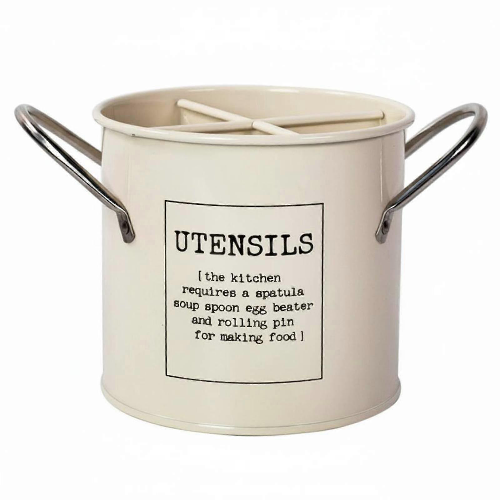 Cutlery Container Two Handles Silverware Organizer Rust-Resistant