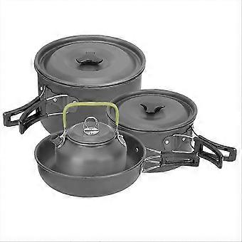 Outdoor Camping Cookware Set 4 or 5 Person Teapot Combo