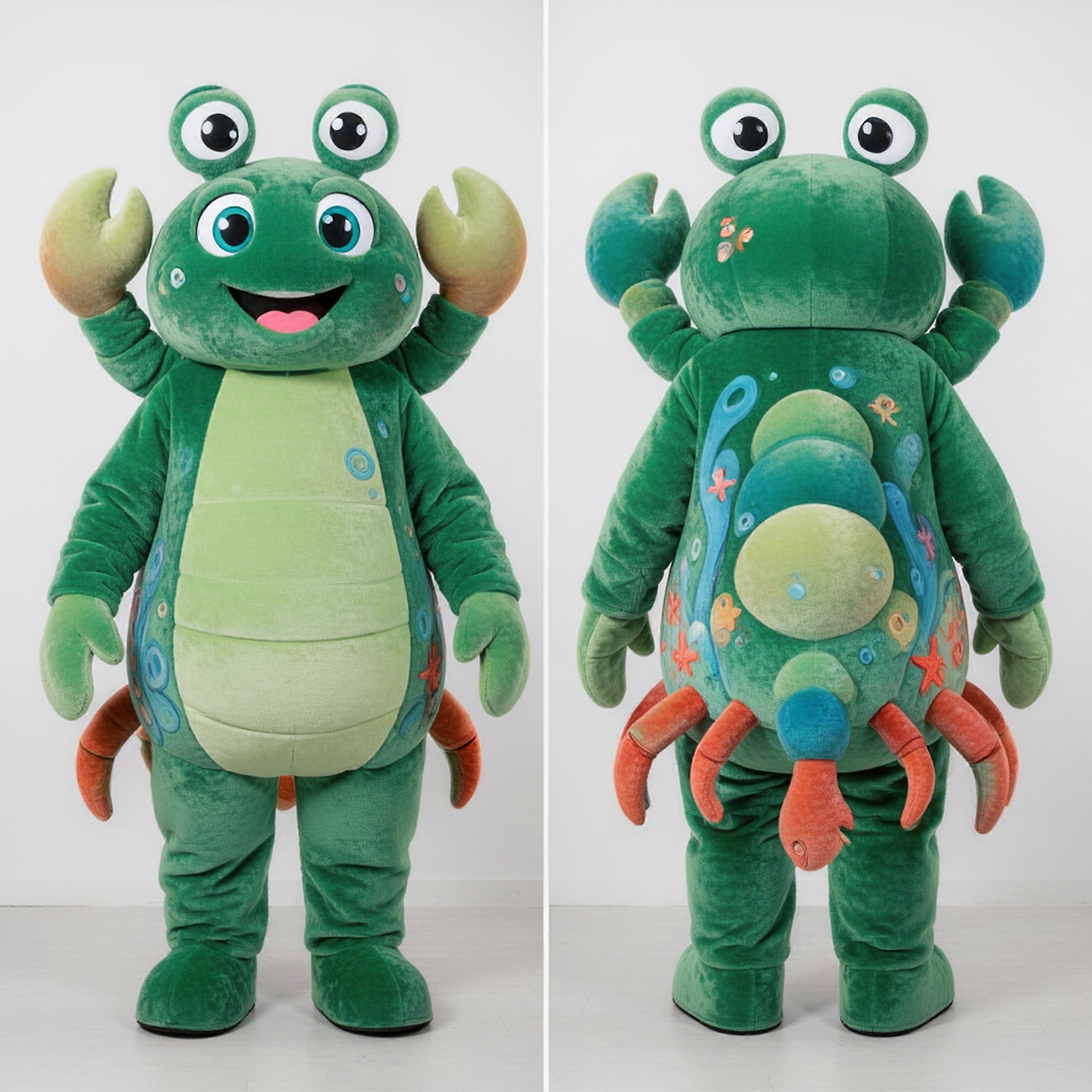 MASTICOT Forest Green Rounded Crab Mascot