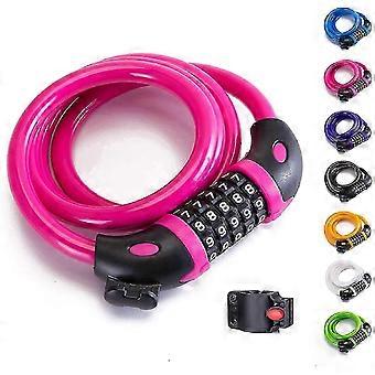 Bike Bicycle Chainwire Bike Securityportable Bicycle Locks,(pink)