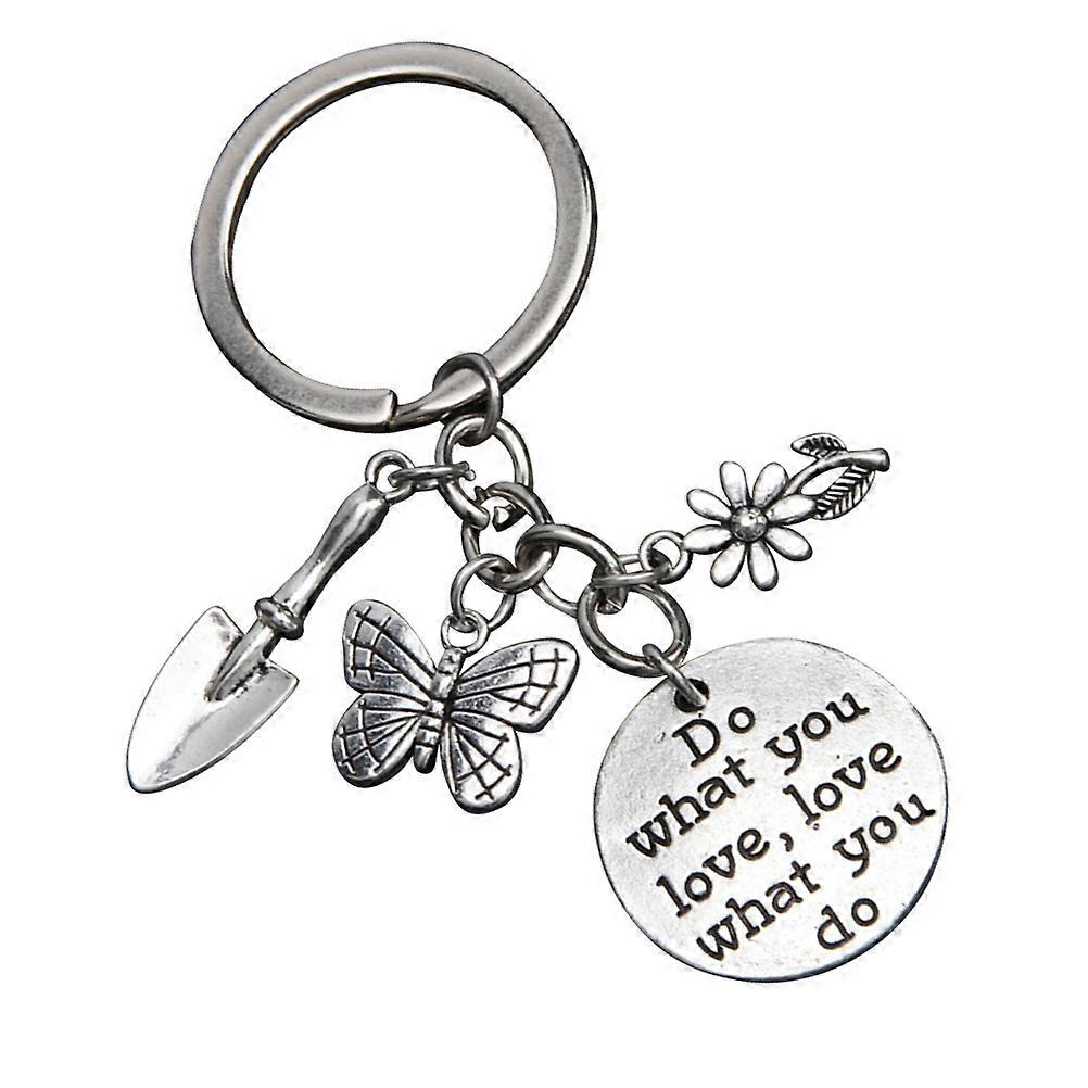 Keychain with Flowers Garden for Decoration