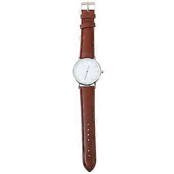 Mens Wrist Watch Pu Watches Round Shape Daily Wear Retro Design Glass Material Scratch-Resistant 1Pc
