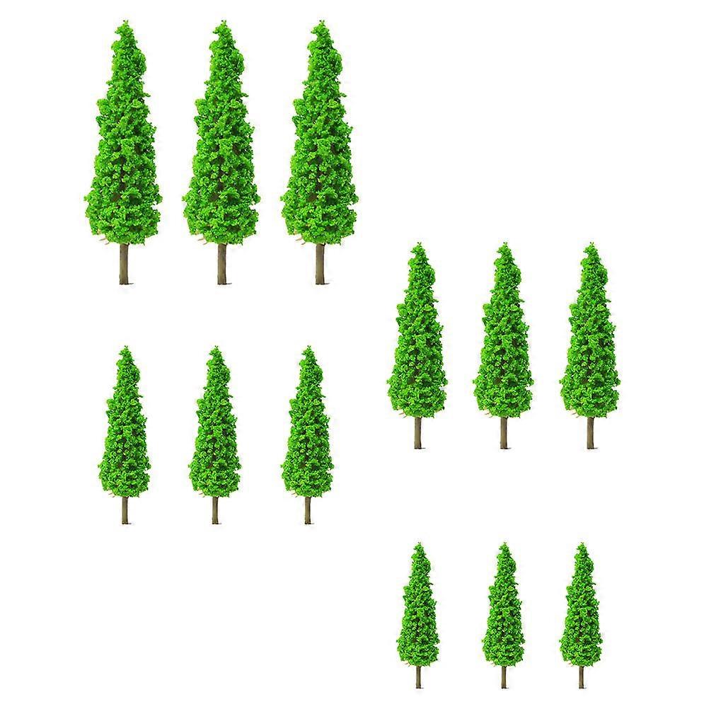 Mini Tree Model Creative Tree Decoration for Desktop with 12Pcs Collection