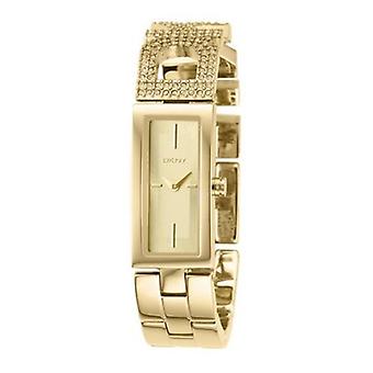 Dkny glitz Quartz Analog Woman Watch with Stainless Steel Bracelet Gold Plated NY4709