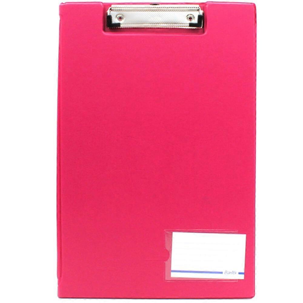 RED Bantex Plastic Clipfolder A4 Wire Type Clip Mechanism Clear Pocket Inside