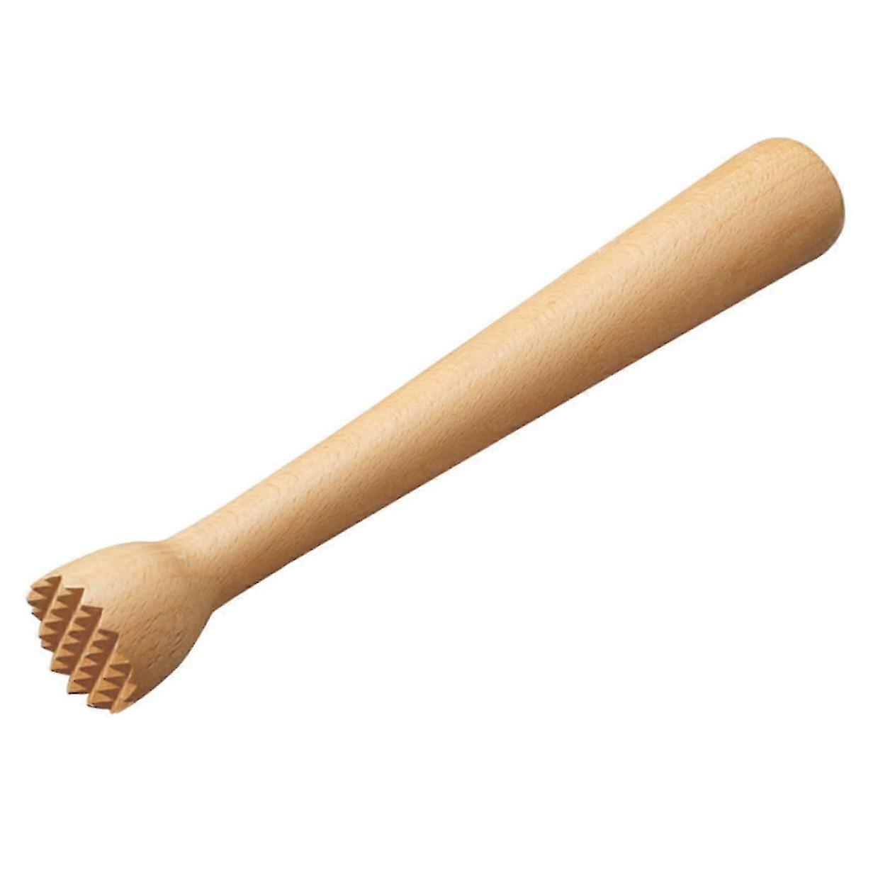 Compact Wooden Muddler Polished