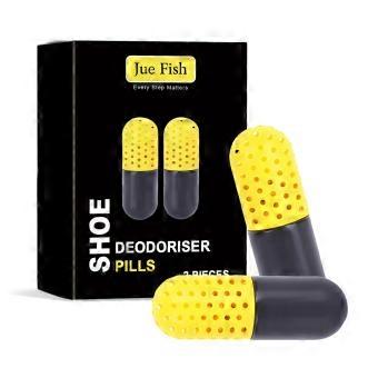 Pcs 1-5 JUE-FISH 2Pcs Portable Shoe Deodorizer Capsules Fresh Scent Deep Odor Eliminator - 2Pcs