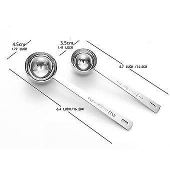 2-Packung Kaffeelöffel, Esslöffel Messlöffel enthält 1 Esslöffel (15ml) und 2 Esslöffel (30ml)