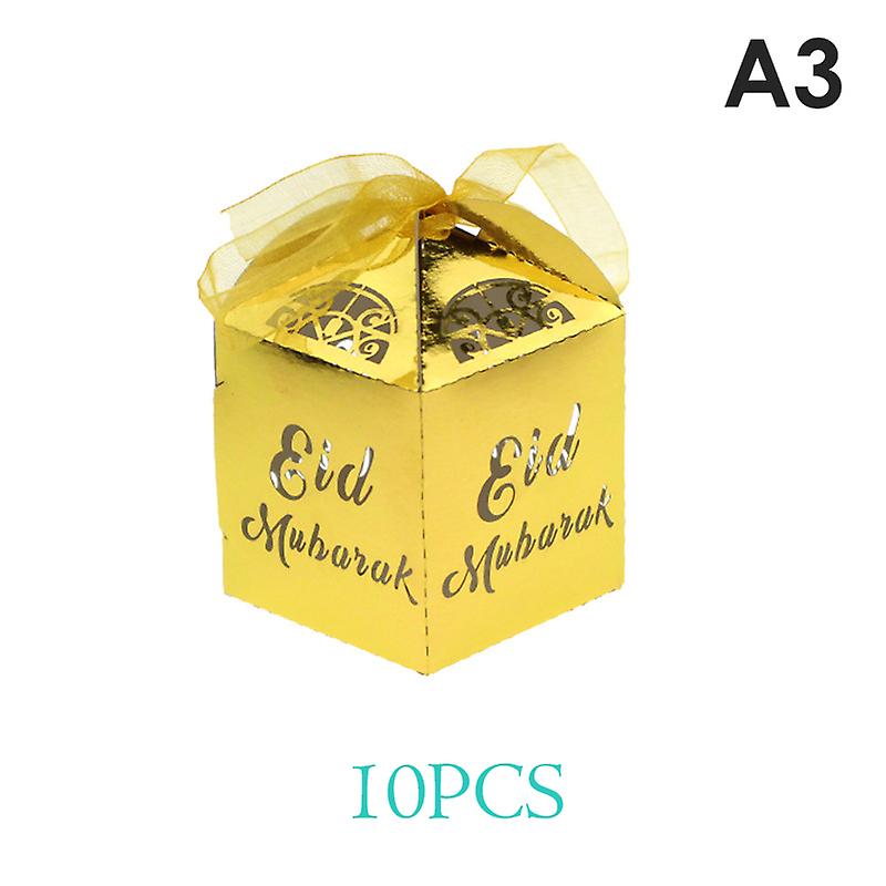 10pcs Eid Mubarak Candy Boxe Multi Type Candy Box Muslim Ramadan Kareem Birthday